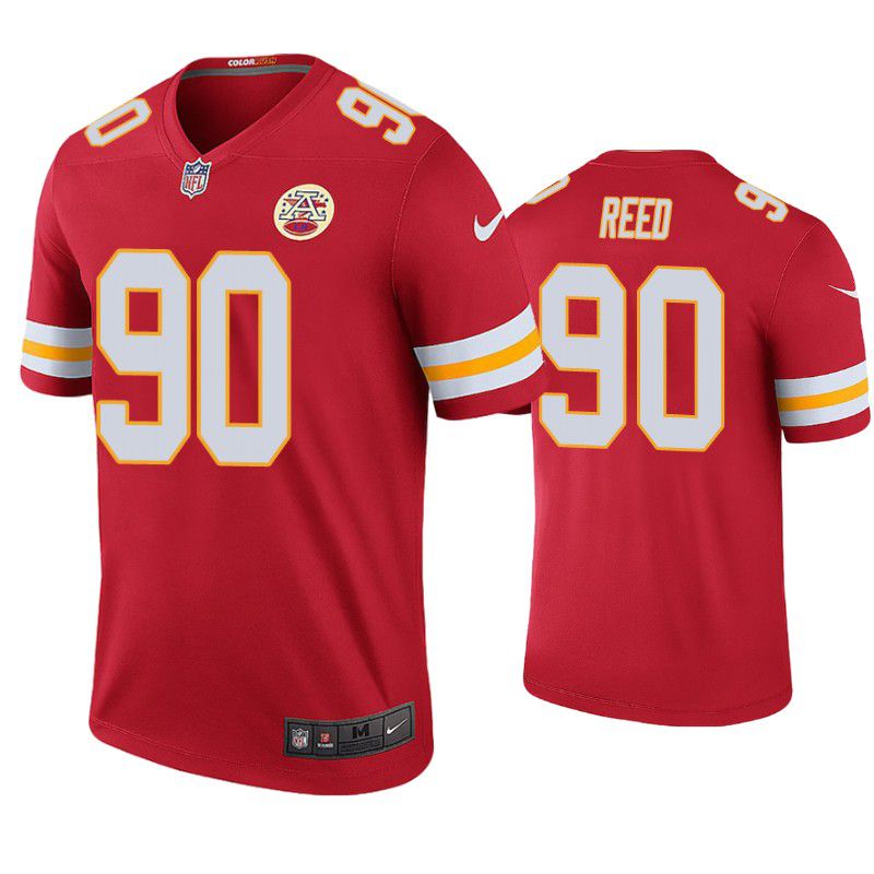 Men Kansas City Chiefs #90 Jarran Reed Nike Red Limited NFL Jersey